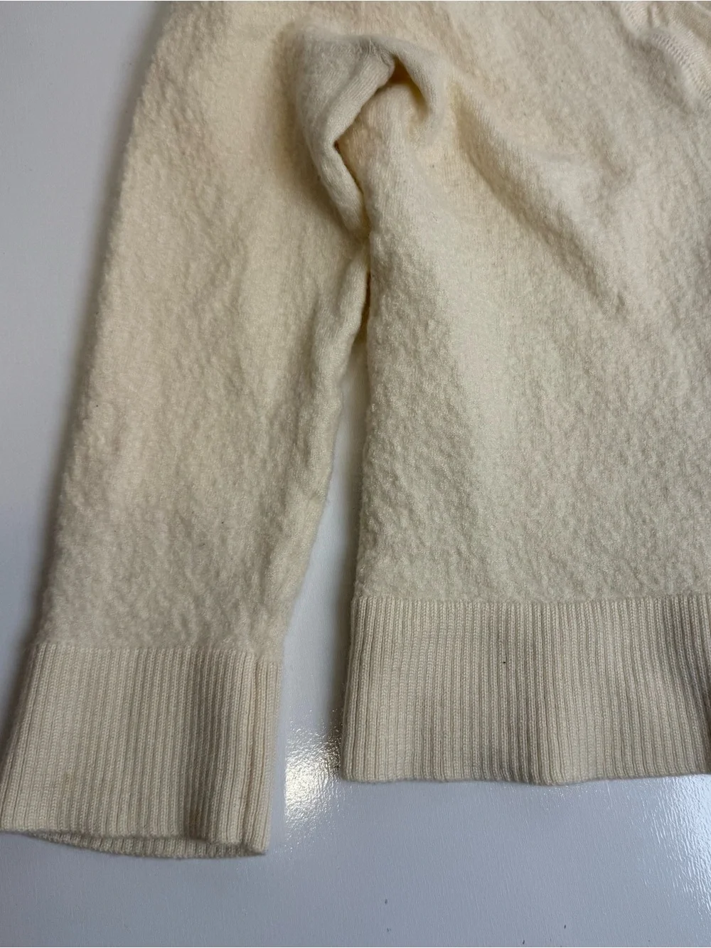 Tory Burch Simone Beige Merino Wool Gold Logo Buttons Cardigan Girls Medium M